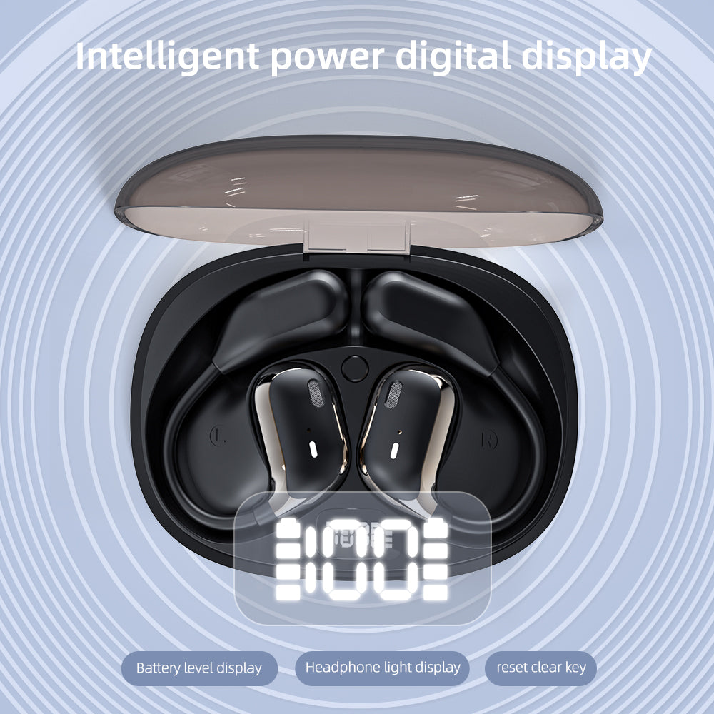 GX15 Bluetooth Headphones Digital Display with LED Battery Indicator Headphones for Sports