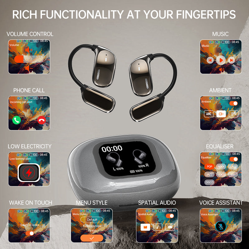 High Quality GX16 Smart Bluetooth Headphones with 156 Languagesr Bluetooth 5.4 Touch