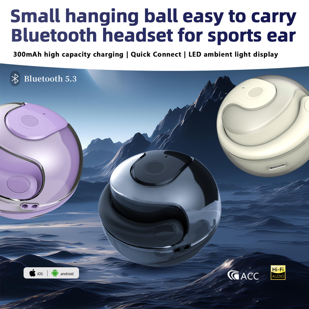 OEM JM13 True Wireless Noise Canceling Headphones Waterproof and Waterproof AI In-Ear Headphones