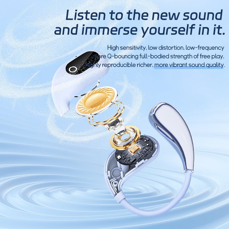 GX99 OWS Sports Bluetooth Headphones Digital Display Sports Headphones