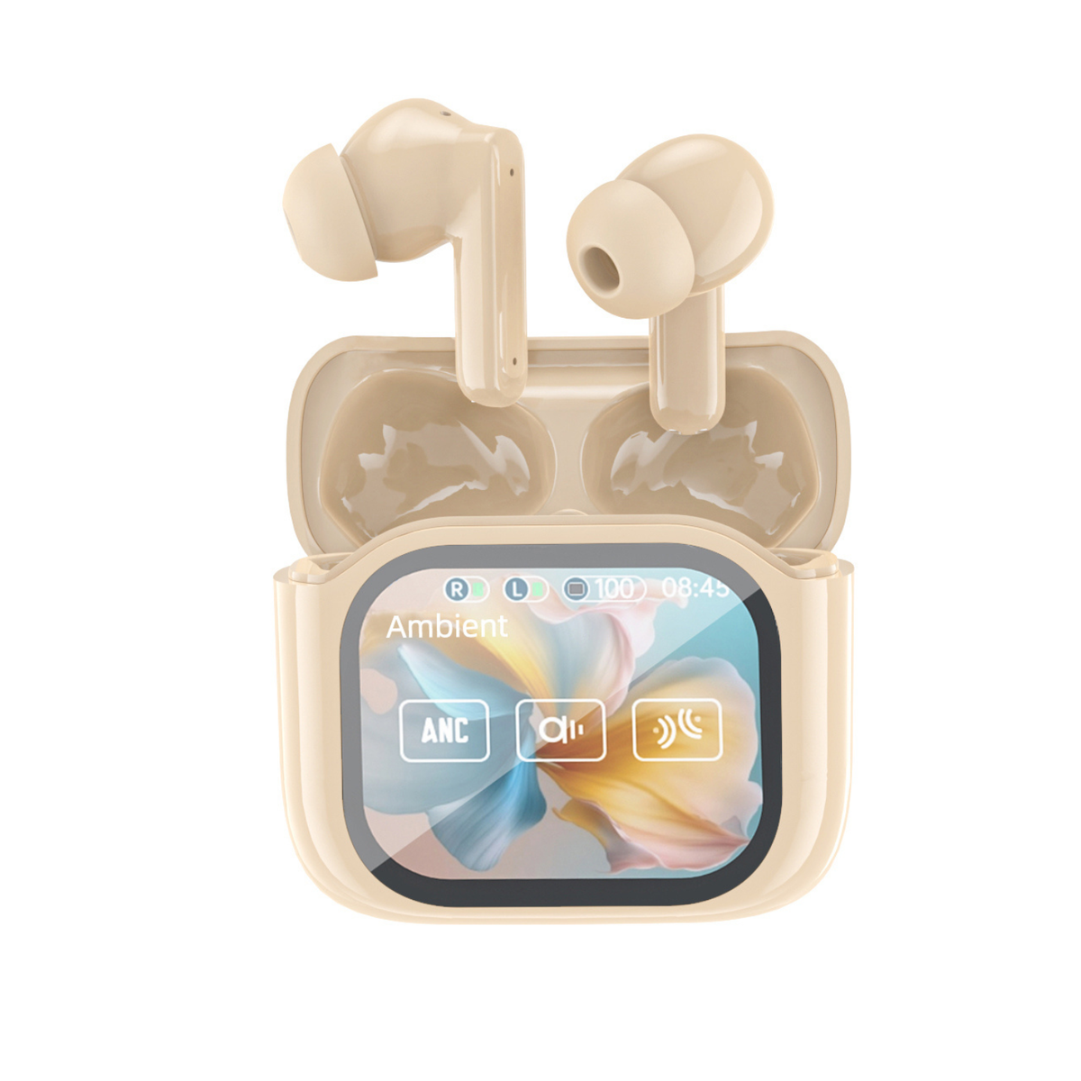 GX19 TWS Bluetooth Headphones with Touch Screen, Active Noise Cancellation,  AI Translator Function