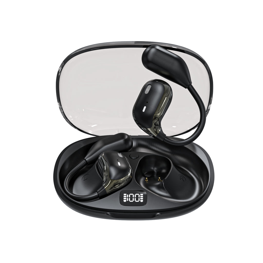 GX15 Bluetooth Headphones Digital Display with LED Battery Indicator Headphones for Sports