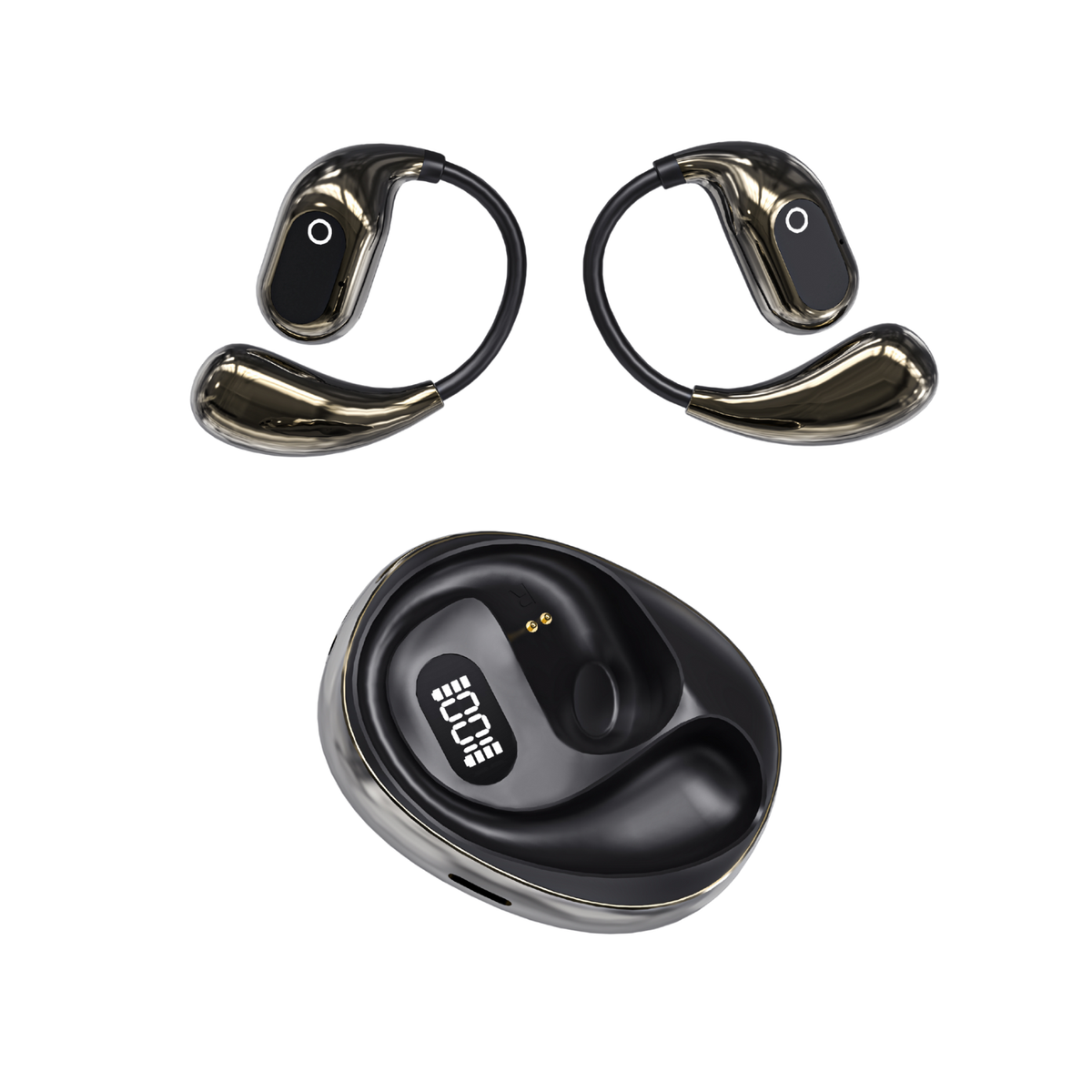 GX99 OWS Sports Bluetooth Headphones Digital Display Sports Headphones