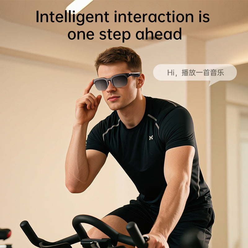 GX89 Sunglasses Bluetooth Headphones with LED Battery Indicator, UV Protection