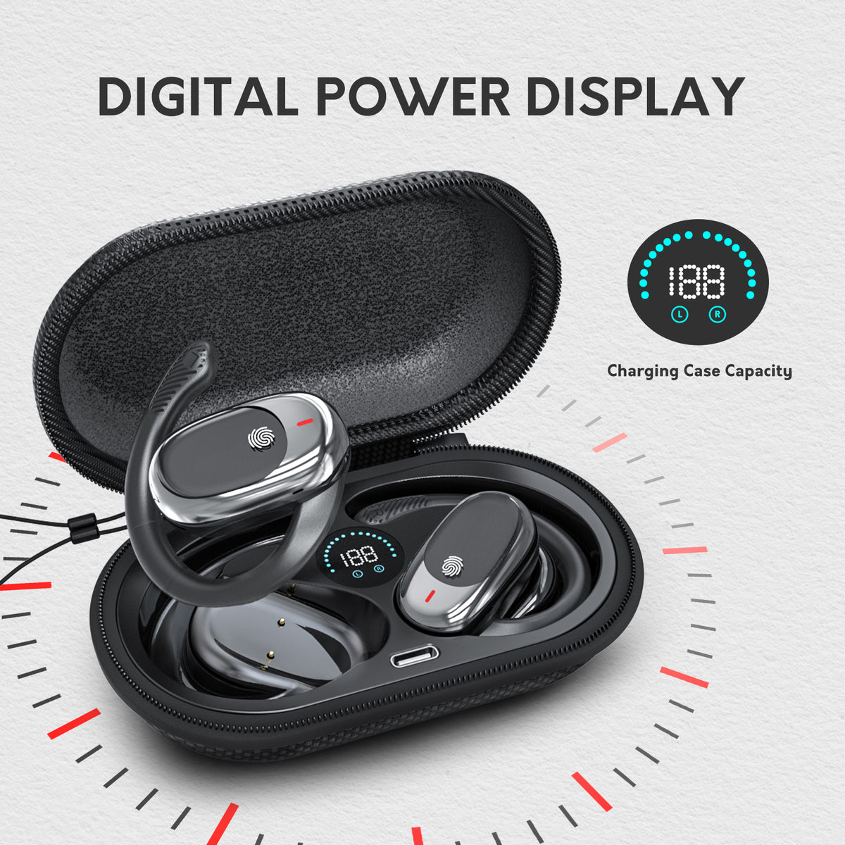 JM10 Bluetooth Headphones with Real-Time AI Translation in 156 Languages, App Support and AI Assistant
