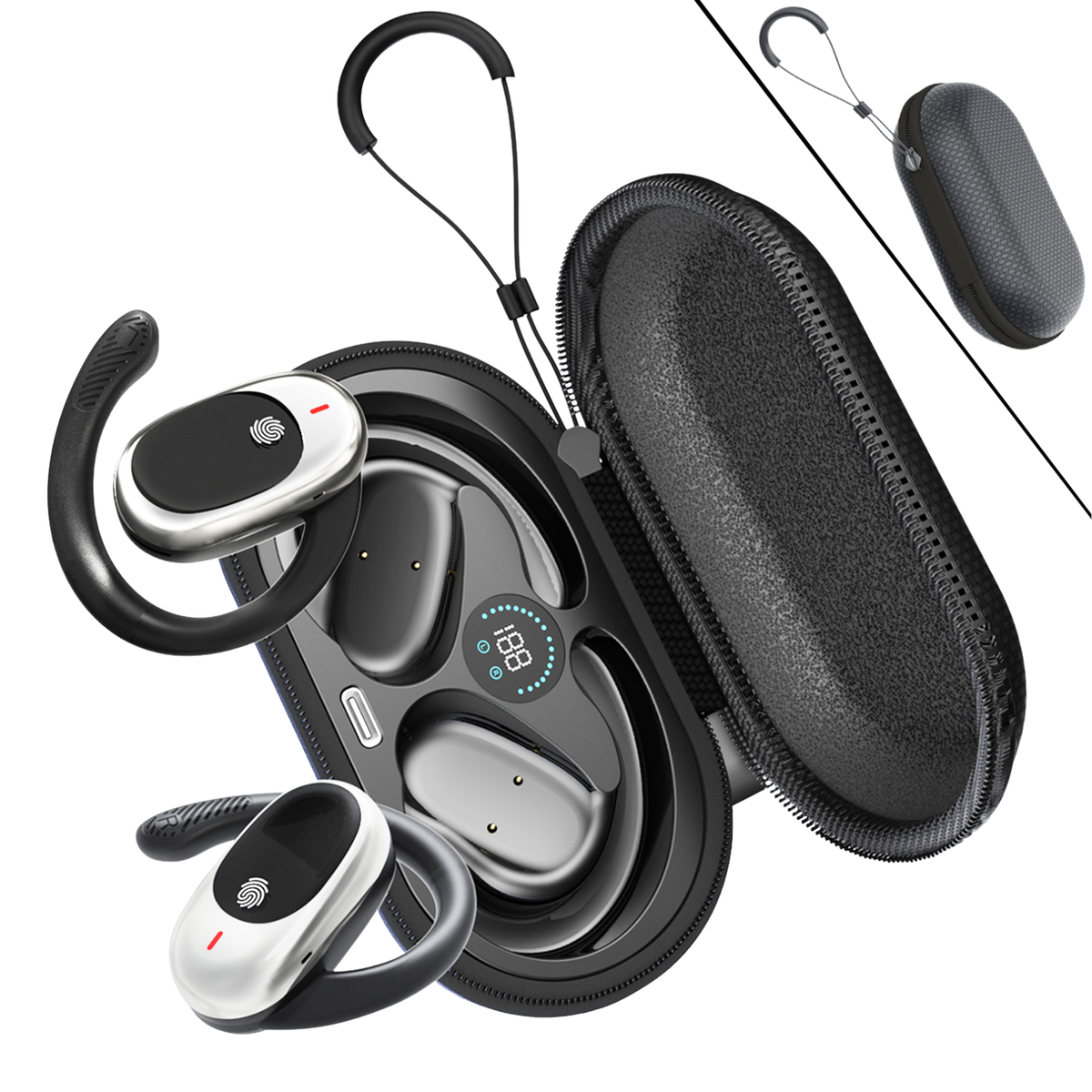 JM10 Bluetooth Headphones with Real-Time AI Translation in 156 Languages, App Support and AI Assistant