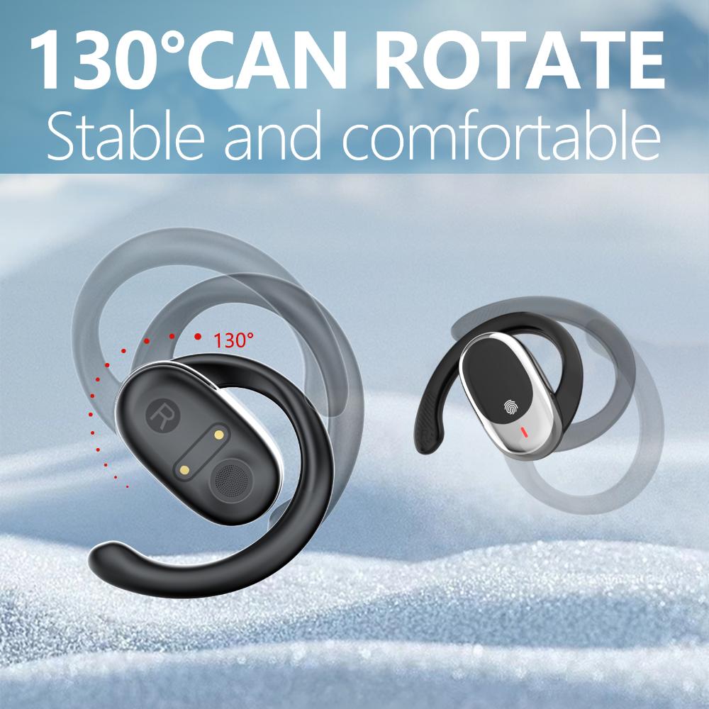 JM11 Bluetooth Headphones Sports Wireless Headphones with Comfortable Earbuds, LED Battery Indicator,